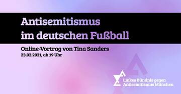Linkes Büdnnis gegen Antisemitismus München mit angedeutetem Davidstern abgebildet